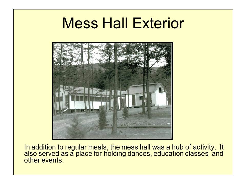 Slide 19 — Camp Roosevelt, April 1933