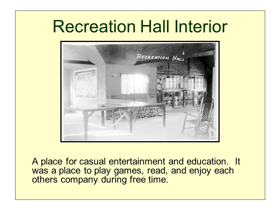 Slide 22 — Camp Roosevelt, April 1933