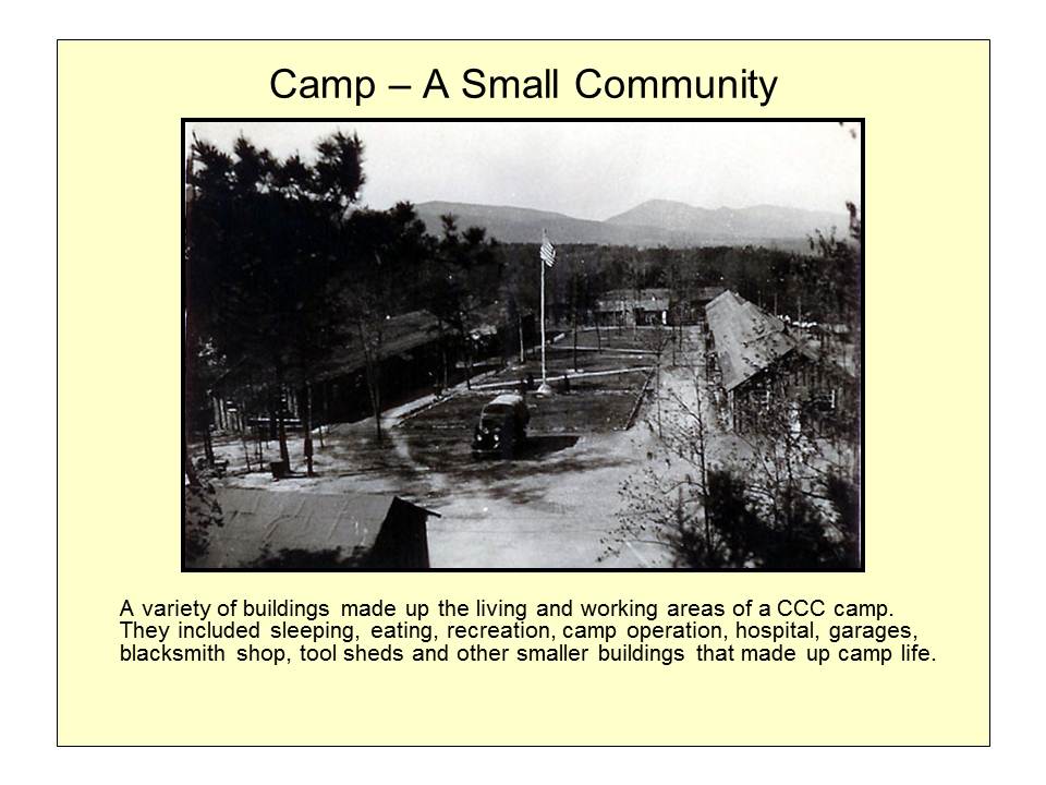 Slide 5 — Camp Roosevelt, April 1933