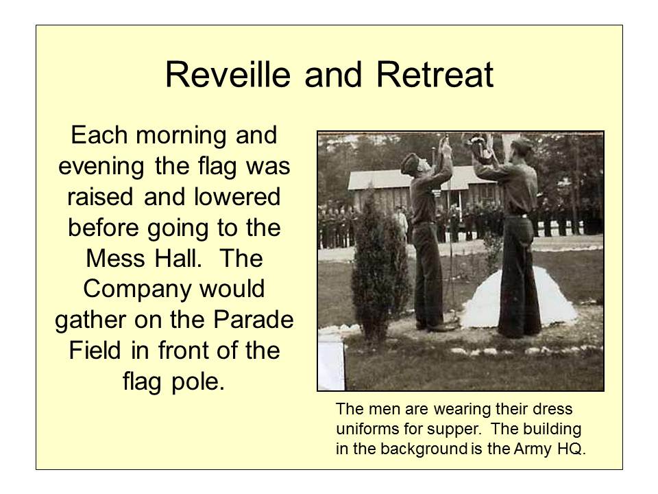 Slide 7 — Camp Roosevelt, April 1933